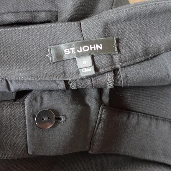 St John Pants Womens 10 Black Dress Trousers Tailored Work Career Office - Picture 3 of 11